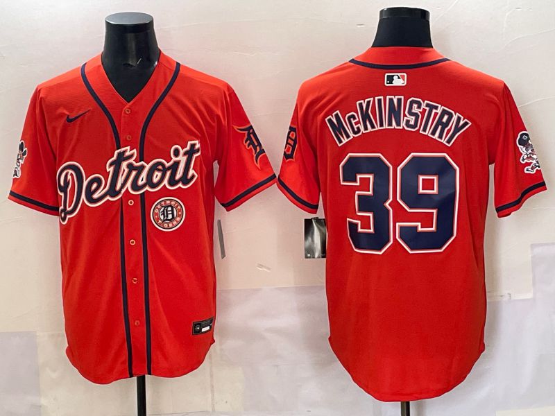Men 2025 Detroit Tigers #39 Mckinstry Orange Nike MLB Jersey style 07->detroit tigers->MLB Jersey